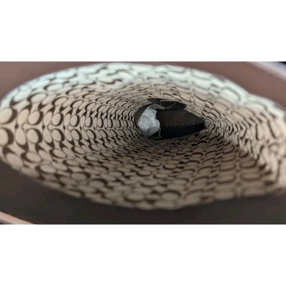 Coach Sculpt C Leather Tall Kitten Heel Boot Maple Brown Size 6.5B NIB - Picture 14 of 15